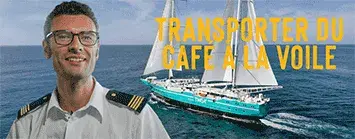 Transport à la voile du café Dagobert par Towt Transport à la voile du café Dagobert par Towt
