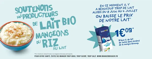 Soutenons nos producteurs de lait bio Soutenons nos producteurs de lait bio